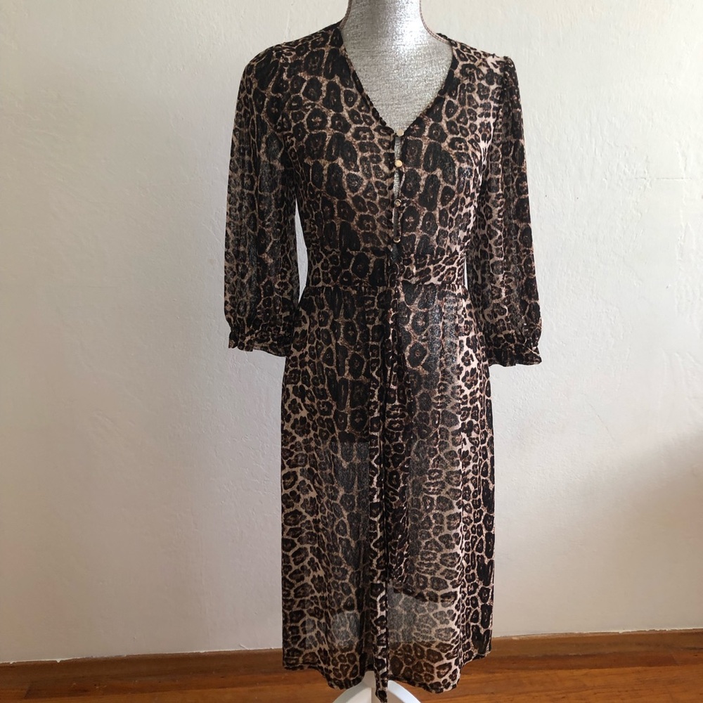 Ember see through beautiful open front dress size small